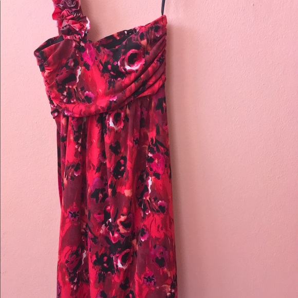 Carole Little (Sz 4) one shoulder red dress - Picture 4 of 5